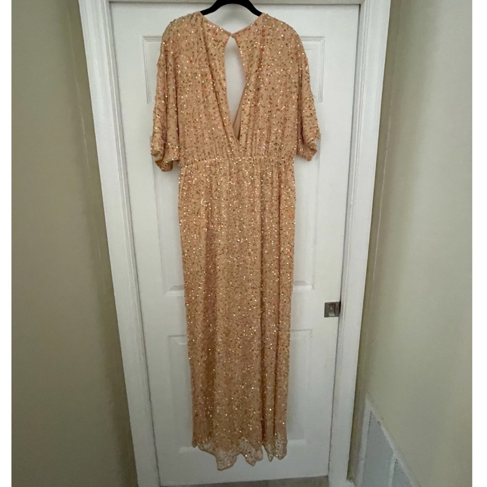 ASOS Gold Sequin Maxi Dress